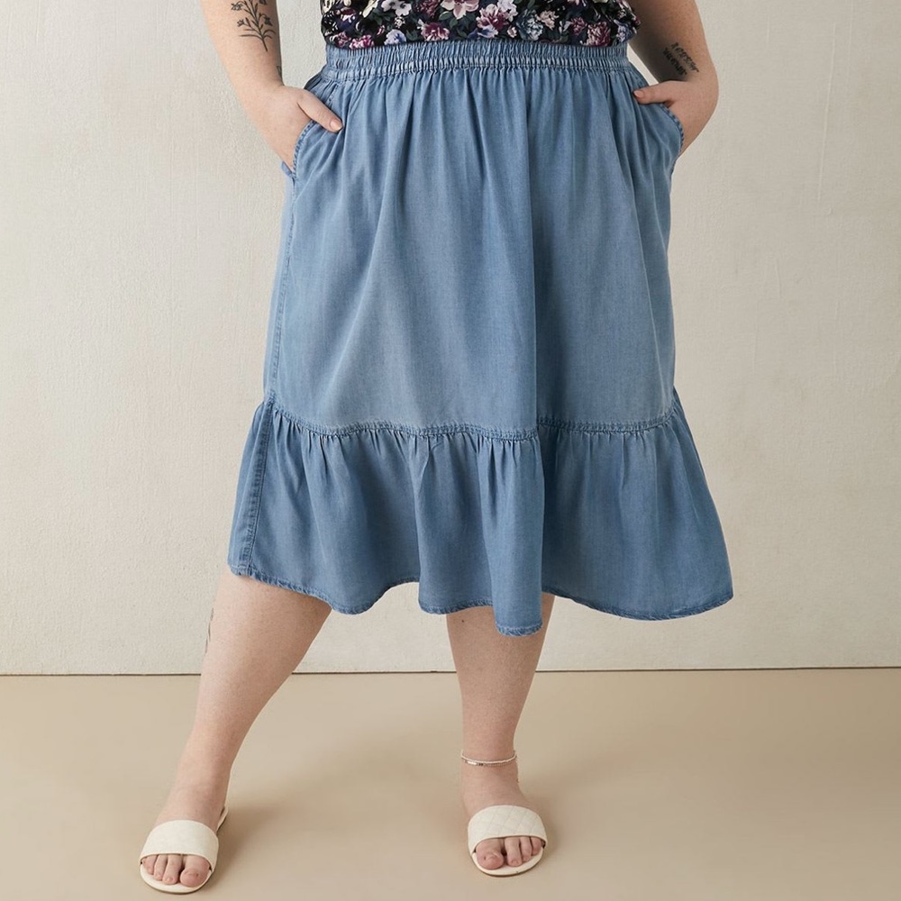 Penningtons Tiered Midi Skirt - Picture 2 of 7